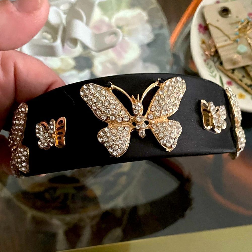 Butterfly bejeweled headband NWOT